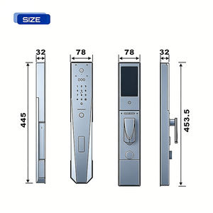 Serrure intelligente de luxe à reconnaissance faciale 3D et palmaire Tuya - Sécurité biométrique pour porte d'entrée - Product Image 4