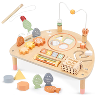Table d'activités en bois 8 en 1, jouets Montessori pour enfant de 2 ans, cadeau |   Activités d'apprentissage des compétences en motricité fine