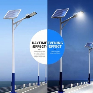 โคมไฟถนนโซลาร์เซลล์ LED 60W ราคาประหยัด มาตรฐาน IP65 วัสดุพลาสติก ให้แสงสว่างสูง ประหยัดพลังงาน กันน้ำ สำหรับใช้งานภายนอกอาคาร เหมาะสำหรับถนน - Product Image 2
