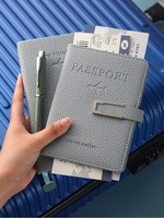 Juego de bolígrafos de viaje personalizados de lujo con etiqueta de equipaje de aluminio Pasaporte de cuero genuino Familia para ideas de negocios China
