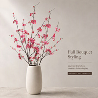 Ranting Bunga Sakura Buatan Warna Pink Putih untuk Dekorasi Pernikahan, Rumah, dan Acara, Grosir