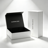 Caja de Regalo Magnética Plegable con Logotipo Personalizado, Cartón Rígido de Lujo con Estampado en Dorado para Empaque de Ropa de Marca para Días Festivos