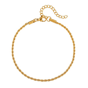 Bracelet en acier inoxydable à chaîne torsadée unisexe, bijoux géométriques, collection Printemps 2026, origine Yiwu - Product Image 5