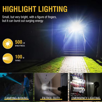 BORUiT V5S senter LED EDC Mini, Senter berkemah luar ruangan 12 Mode cahaya TYPE-C dapat diisi ulang dengan klip Magnet lampu UV
