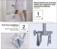 Barre de sécurité pour baignoire, sans perçage, réglable, pour personnes âgées, robuste, antidérapante, SUNCARE SC6060, capacité 120 kg