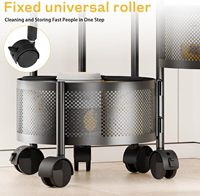 Nouveau produit chariot à roulettes multifonctionnel en métal rotation à 360 degrés cuisine support de stockage de condiments chariot à fruits et légumes