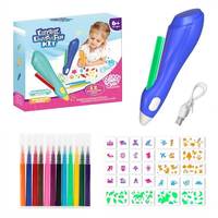 Stylos de peinture électrique exclusifs pour enfants, rechargeables par USB, lavables, marqueurs de coloriage multicolores pour dessin transfrontalier