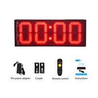 Compteur numérique LED mural durable de 8 pouces à 4 chiffres pour chronométrage sportif, idéal pour piscines, clubs et stades