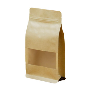 Bolsas de Papel Kraft con Cierre de Ocho Lados y Ventana Transparente, Bolsas para Alimentos con Base, para Envasar Nueces, Té y Aperitivos, con Logotipo Personalizado - Product Image 5