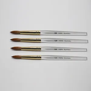 100% Pincel Kolinsky Superior Quality Customized Nail Tech Brushes Japanese Nail Brush
