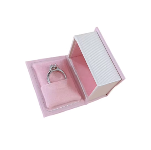 Eco-Friendly Magnetic Flip Lid Mini <b>Book</b> Shape Jewelry <b>Box</b> Pink Portable Pocket Ring Necklace Storage Present <b>box</b> - Product Image 3