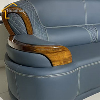 Canapé en cuir véritable de style chinois MR Ebony, nouveau canapé moderne, ensemble de canapés pour appartement, villa, salon, meubles entièrement en bois massif