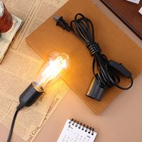 Douille de lampe E26/E27 avec cordon de 9,8 pieds, interrupteur marche/arrêt 303, kit de suspension pour lampe suspendue pour usage domestique, prise américaine, câble noir