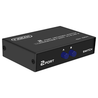 FJ-RJ45-2 Fjgear 2 sakelar jaringan port 2 in 1 out atau 2 out 1 plug dan play tanpa driver, sakelar tombol panel