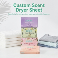 KELEE Adoucissant pour sèche-linge Draps secs Fabricant de feuilles d'assouplissant pour linge de marque privée