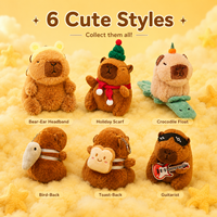 Porte-clés en peluche Capybara personnalisable en fibre de polyester, pendentif souple pour sac, breloque pour sac à dos