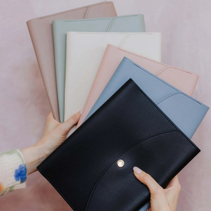 Wholesale Japanese and Korean PU leather <b>notebook</b> covers, A5 tri-fold loose-leaf <b>notebook</b> covers, stylish office <b>notebook</b> - Product Image 4