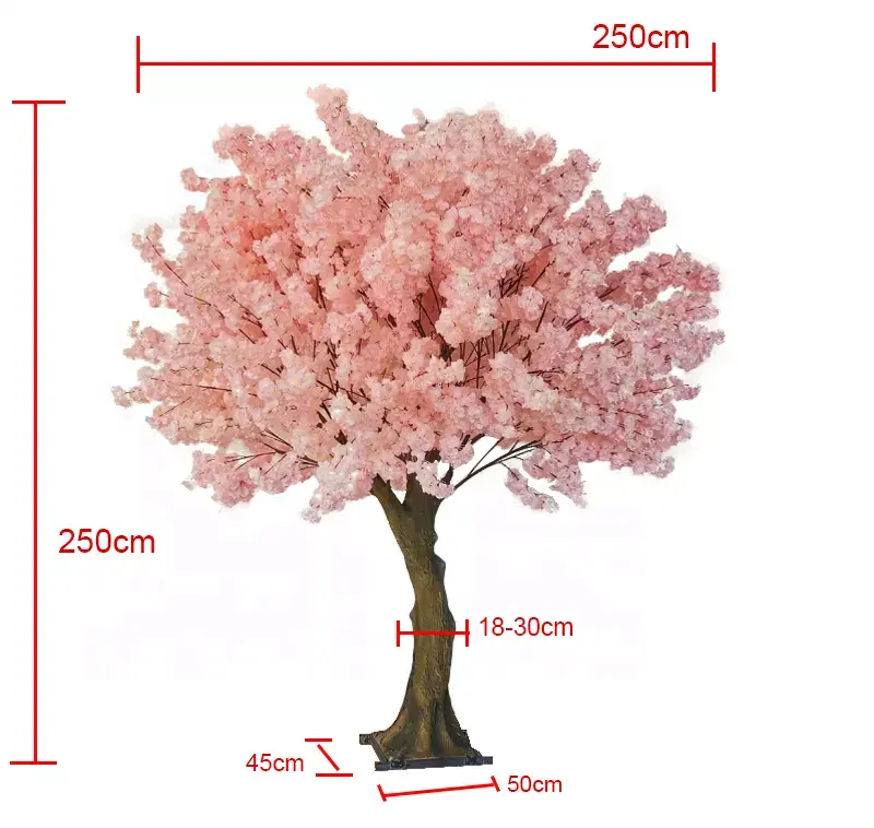 Artificial flower wedding Cherry Blossom Trees 8FT PINK white Sakura Tree For Indoor Outdoor Home Office Decor