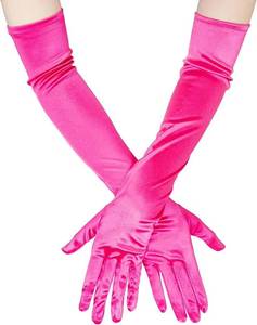 Gants longs en satin de 45 cm pour femmes, accessoires d'étiquette pour soirée, bal de promo, mariage et spectacle - Vente en gros MS - Product Image 3
