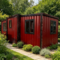 Maison conteneur extensible étanche avec plomberie préinstallée FLKT, garantie 2 ans, directement de l'usine, villa préfabriquée