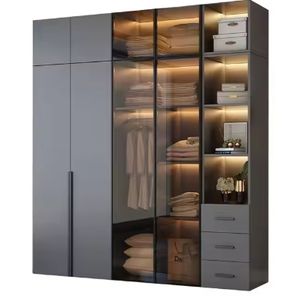 Armarios, Muebles de Dormitorio, Madera con Acabado MDF, Melamina Laminada, Armario de Almacenamiento, Armario, Armarios para Ropa, Armario de Madera al por Mayor - Product Image 4