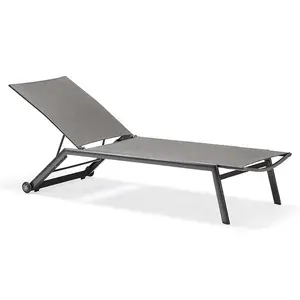 베스트 셀러 현대 야외 Sunbed Sun Lounger 호텔 리조트 알루미늄 프레임 라운지 Chaise 수영장 Sunbed 비치 바퀴