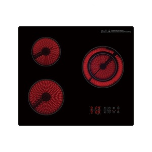 Table de cuisson vitrocéramique électrique encastrable 2 brûleurs, commande tactile, plaque en verre, 3000W, classe A++, efficacité énergétique, 30 cm, garantie 1 an - Product Image 1