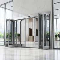 Pintu Geser Otomatis PAD PARD dengan Desain Modern dari Baja Anti Karat & Kaca untuk Rumah Sakit, Mal, Bandara