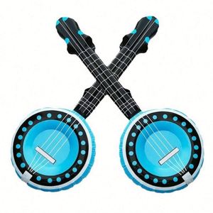 Ensemble de microphones de guitare gonflables en PVC écologique - Accessoires de fête musicaux amusants avec impression sérigraphique pour cadeaux promotionnels et scène - Product Image 4