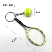 Porte-clés Mini Balle de Tennis en Gros, en Plastique Durable, Souvenir Sportif, Cadeaux Promotionnels pour Couples, Pendentif de Voiture Tendance