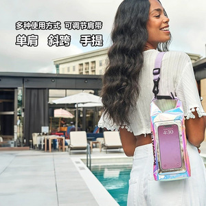 Sac bandoulière imperméable irisé 2L avec poche pour téléphone, idéal pour la natation en extérieur - Product Image 3