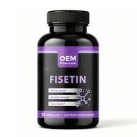 Complément de Fisetine Haute Pureté 500mg Marque Blanche, 120 Capsules Végétales Antioxydantes pour un Vieillissement Sain et le Renouvellement Cellulaire