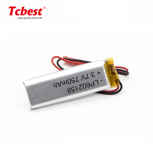 LP602158 Polymer li-Polymer Rechargeable battery <span class=keywords><strong>3</strong></span>,7 v with 750mAh - Product Image 1