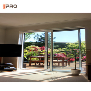 Trắng cách âm cửa trượt cảm biến không khung nhôm nội thất không ồn ào trượt kính Patio cửa với màn hình - Product Image 4