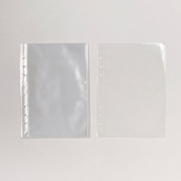 Protège-pages transparents A5 pour classeur, 2,6 x 4,9 po, recharge d'album photo à 1 pochette, cartes pour classeur à 6 anneaux, cartes photo et espèces personnalisables