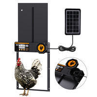 Porte de poulailler octogonale rechargeable avec fermeture à bouton, en ABS et alliage d'aluminium, pour animaux de compagnie