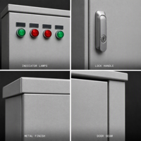 Boîtier de distribution d'alimentation pour éclairage série XM personnalisé en usine, IP54, serrure intelligente, 8 prises. Taille de matériau personnalisable