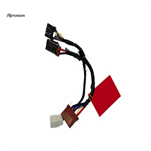 Faisceau de câblage personnalisé pour capteur automobile, faisceau de câblage à branche unique avec connecteur cyan, OEM 12V 24V - Product Image 2