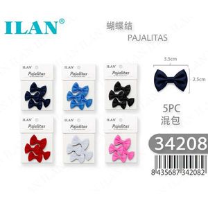 Ilan Pajalitas Papillon 3,5x2,5 cm Colori misti Confezione da 5 pezzi per accessori per capelli - Product Image 1