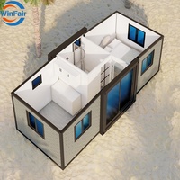 WinFair Maison de plage pliable Maisons préfabriquées Maison en conteneur extensible de 10 pieds Villas Extensible Maison prête à l'emploi de Chine