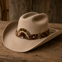 Bandeau de chapeau en plumes de coq naturelles lavées, avec franges et ruban, pour hommes et femmes, style cowboy, fedora, accessoire de coiffure et de costume