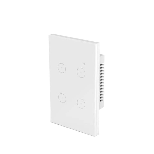 4 Gang Tuya Wifi Smart Remote Control Electrical Light Switches Smart Home Glass Panel Sensitive Touch Panel