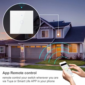 Interruptor de luz WiFi inteligente Tuya con Panel de vidrio EU 1/2/3/4 Gang RF433 Panel de pared Interruptor táctil de luz funciona para Alexa GoogleHome - Product Image 5