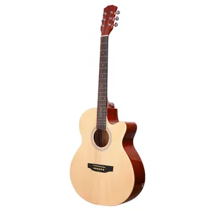 โรงงานที่กำหนดเอง Solid Spruce Gitars 40นิ้วใหม่ที่เป็นที่นิยมไม้อะคูสติก Gitarre สำหรับขาย