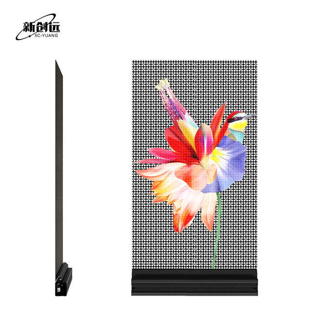 P6.25 LED Holographic Silver Transparent Screen Mall Indoor Super Slim Hanging Style High Brightness Showcase Event Decor