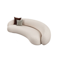 Hochey Modernes Minimalistisches Weißes Halbkreisförmiges Designer-Sofa Luxuriöses Sofa-Set Design Lounge Rundes Gebogenes Sofa Couch