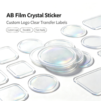Étiquettes en cristal gravées sur mesure, étiquettes en cristal à transfert personnalisées, film AB