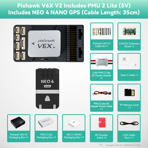 CUAV Pixhawk V6X V2 ชุดควบคุมการบินและโมดูลนาโน GNSS 4 ตัว พร้อมรูปแบบขนาดเล็กและรองรับ Multi GNSS สำหรับ UAV - Product Image 1