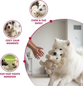 Jouets en peluche pour animaux de compagnie en gros : jouets à mâcher et couineurs pour chiens, lapins et éléphants, en tricot, mignons et design - Product Image 3