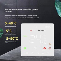 Thermostat d'ambiance intelligent numérique WiFi programmable avec écran tactile pour chauffage au sol, maison intelligente